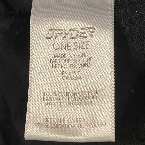 Black Spyder Adjustable Newsboy Cap One Size Unisex - Picture 7 of 8